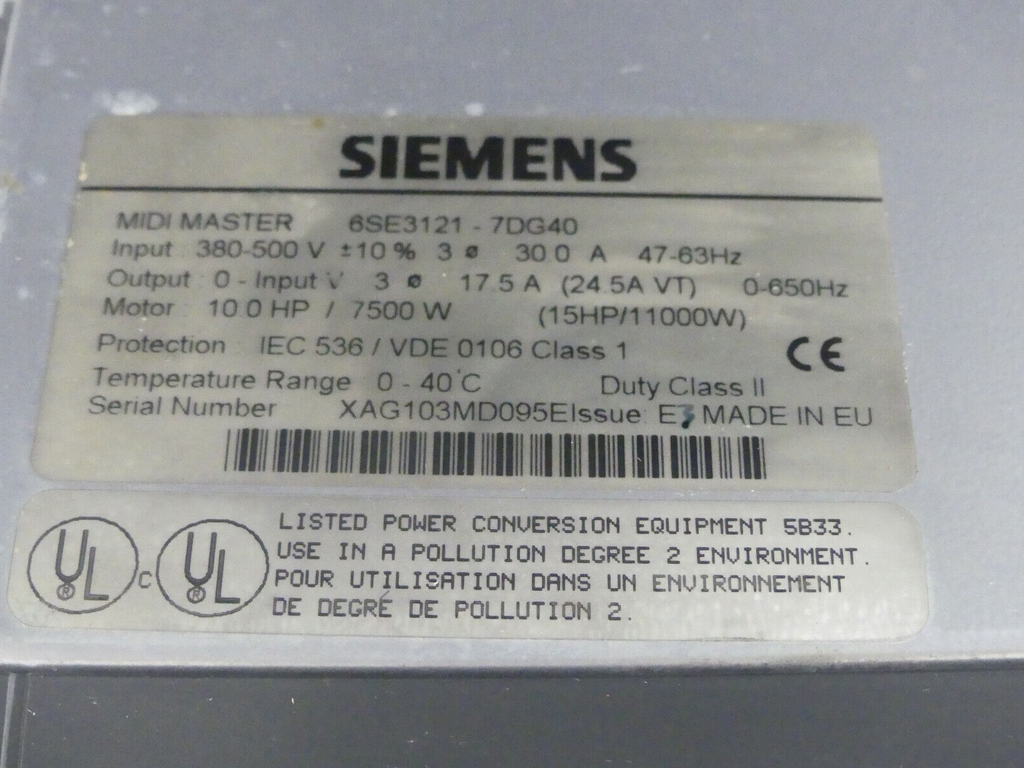 Siemens Midi Master 6SE3121-7DG40