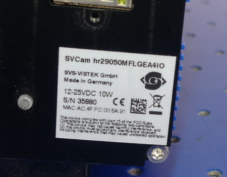 svs-Vistek  SVCAM HR29050MFLGEA4IO ccd Camera MIT MODULAR-FOCUS