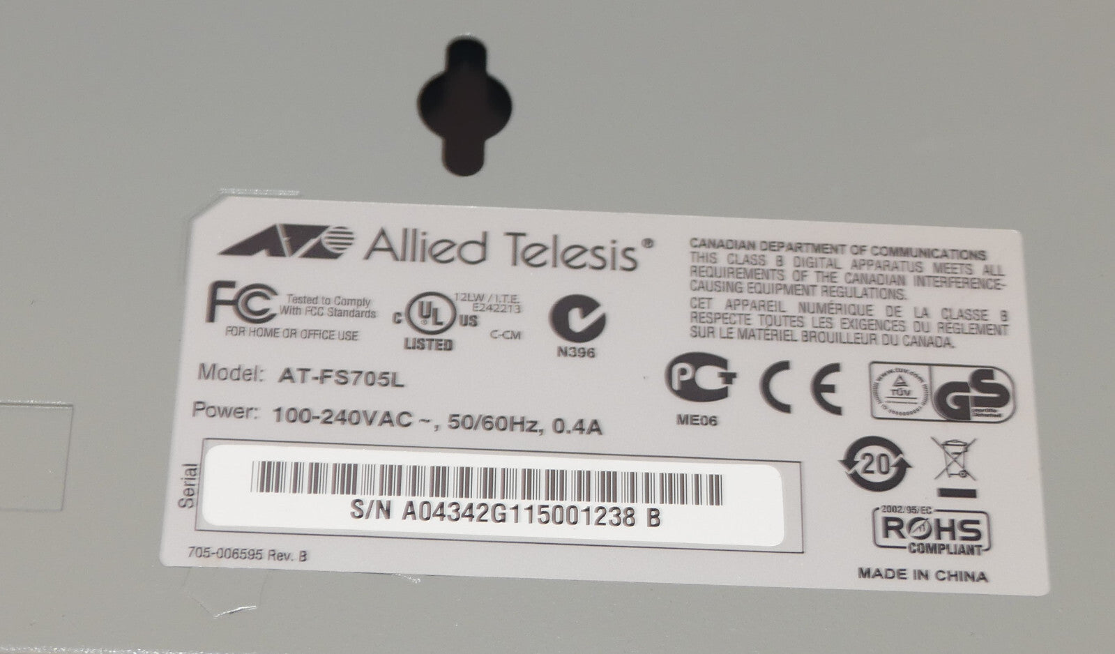 ALLEID TELESIS AT-FS705L eco friendly