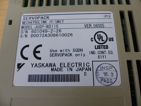 YASKAWA IP1X SGDH-A5AE-0Y + JUSP-NS115