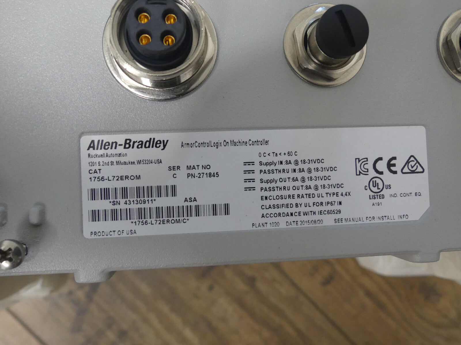 Allen-Bradley 1756-L72EROM  Armor ControlLogix On-Machine Controller  s.Bilder