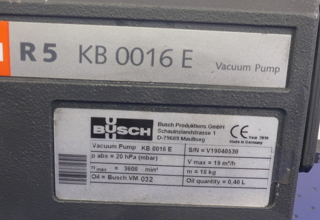 BUSCH R5 KB 0016 E Vakuum pump