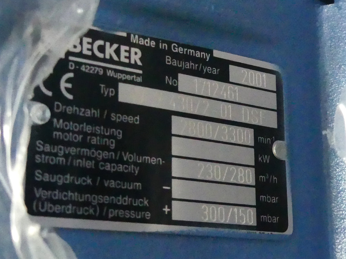 BECKER  SV 7.430/2-01 DSF  SV7.430/2-01 DSF