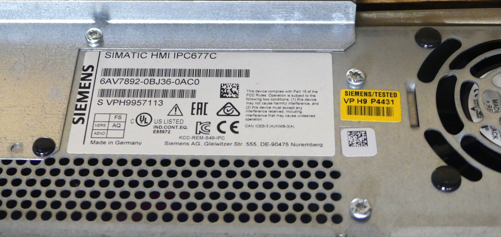 Siemens 6AV7892-0BJ36-0AC0