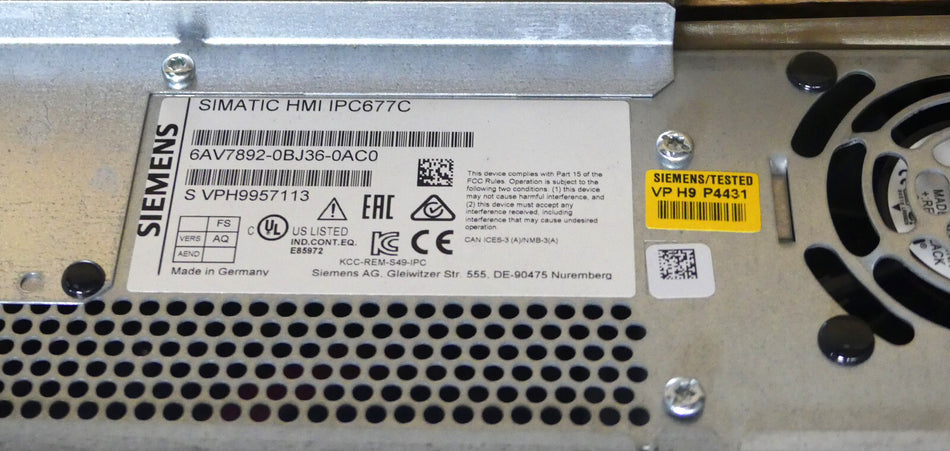 Siemens 6AV7892-0BJ36-0AC0