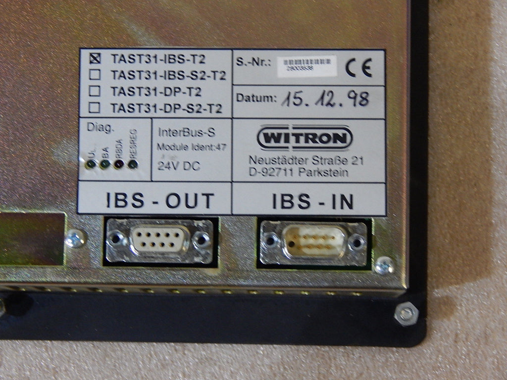 WITRON   Panel DIsplay   TAST31- IBS- T2  Used
