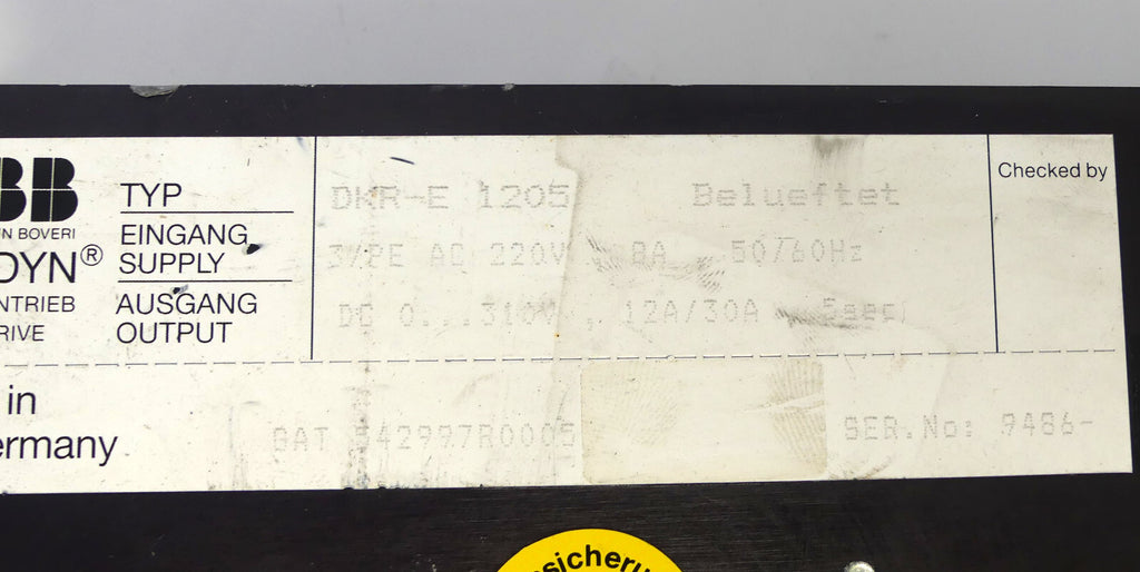 ABB AXODYN Servo Antrieb DKR-E 1205