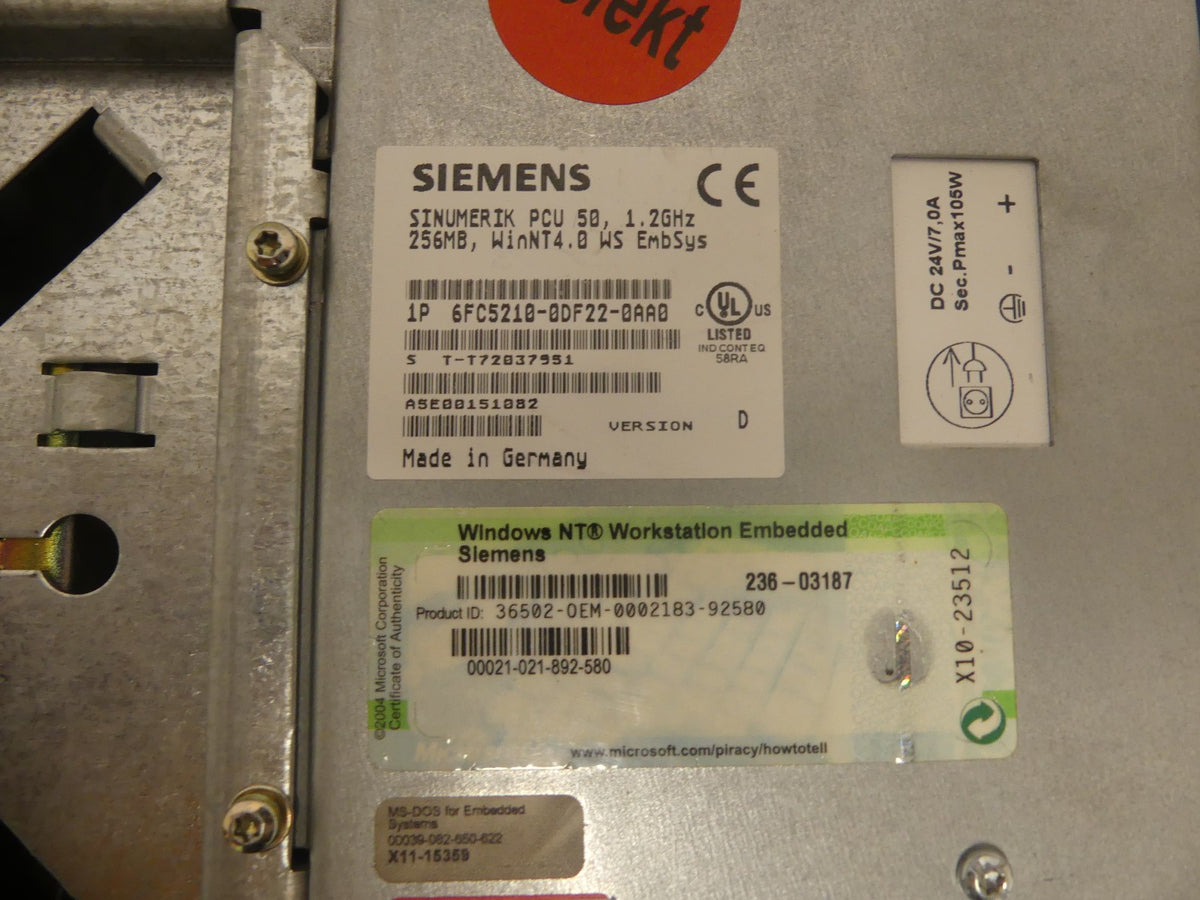 Siemens 6FC5210-0DF22-0AA0