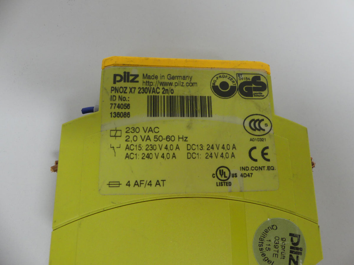 Pilz Sicherheitsrelais PNOZ X7 230VAC 2n/0 ID.: 774056