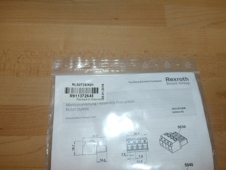 10xRexroth RLS0725/K01 R911370240 Ind.AA Anschlussstecker s.Bilder