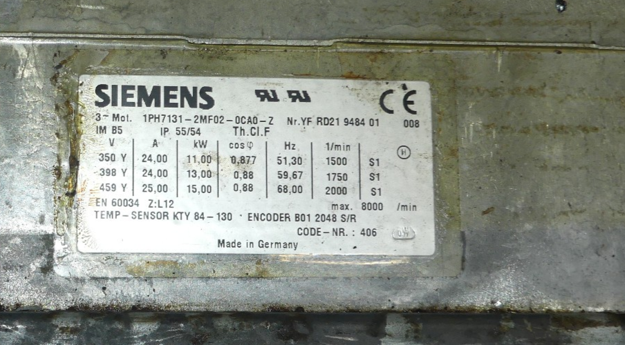 SIEMENS 1PH7131-2MF02-0CA0-Z