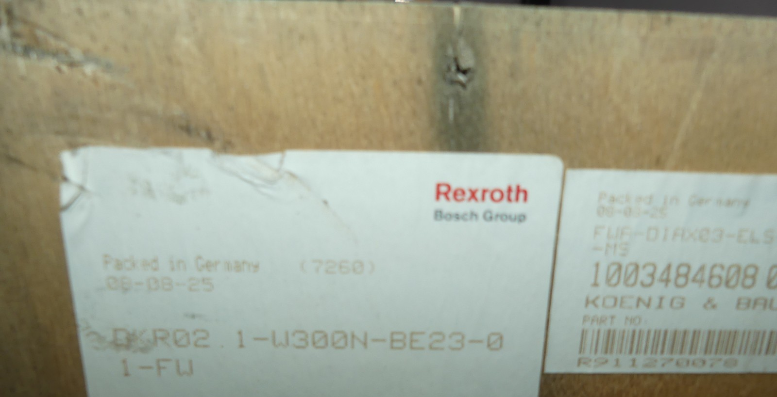 REXROTH DKR02.1-W300N-BE23-01-FW