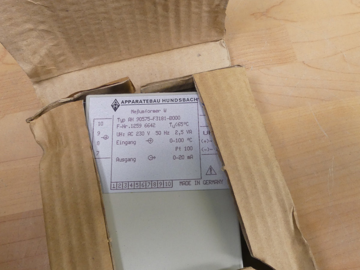 APPARATEBAU HUNDSBACH AH 90575-F3181-B000 Messumformer W