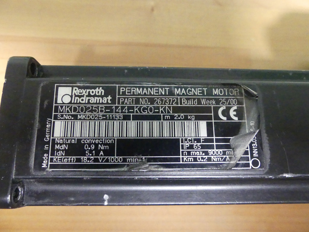 Rexroth Indramat PERMANENT MAGNET MOTOR MKD025B-144-KG0-KN