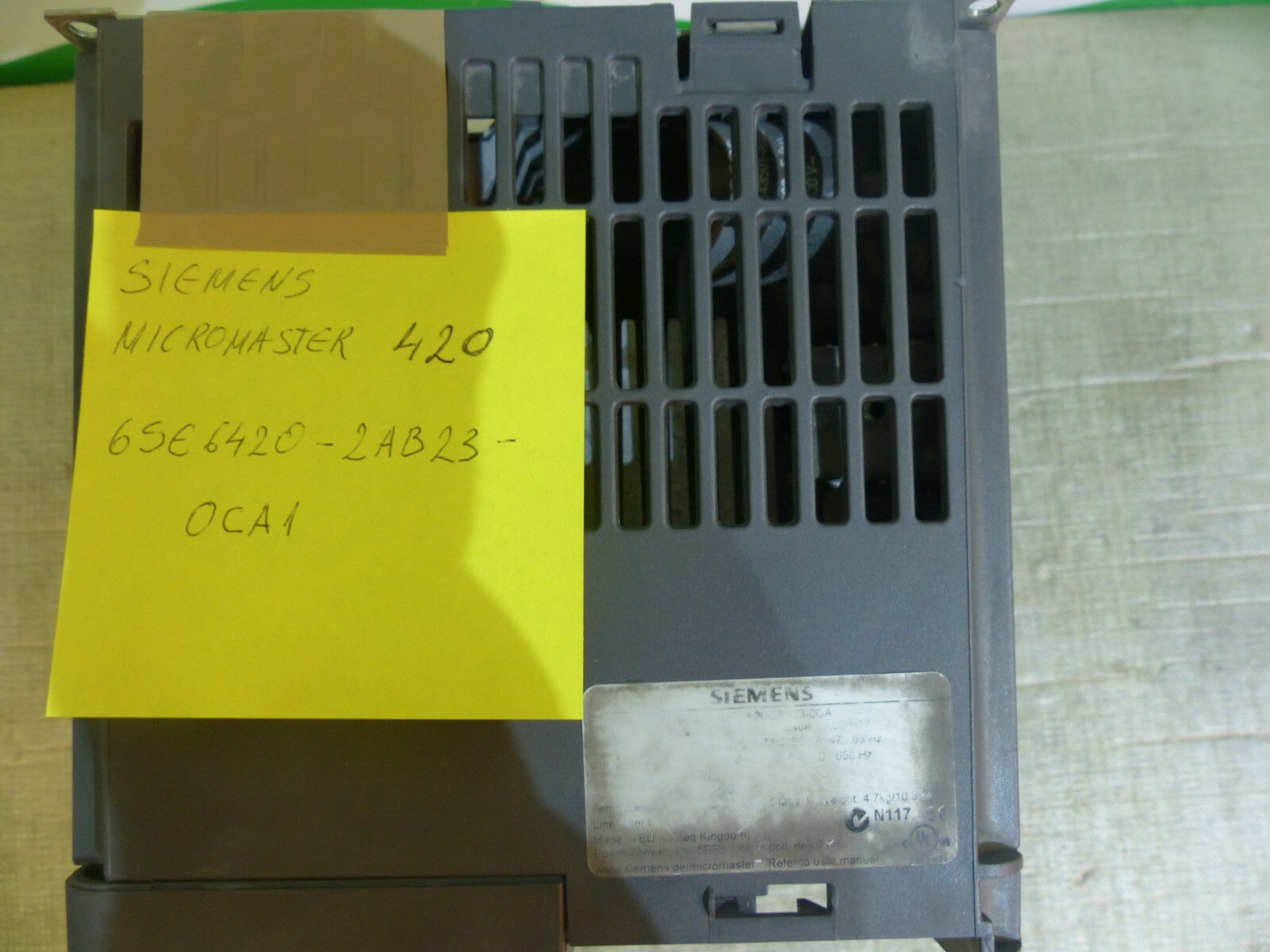 SIemens Micromaster 420 6SE6420-2AB23-0CA1