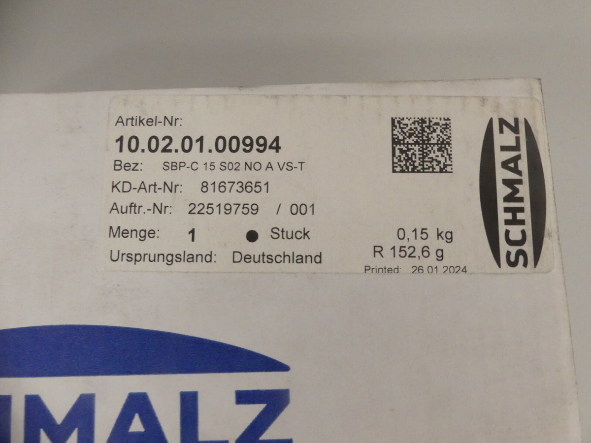 Schmalz SBP-C 15 S02 NO A VS-T