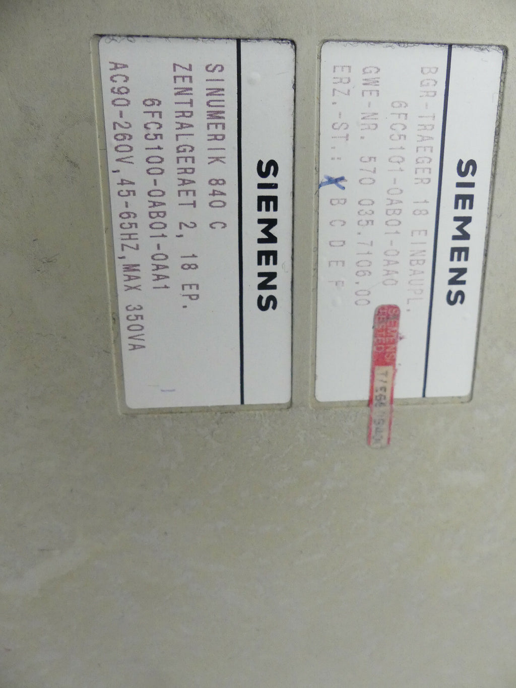 Siemens 6FC5100-0AB01-0AA1 (S. Bilder)