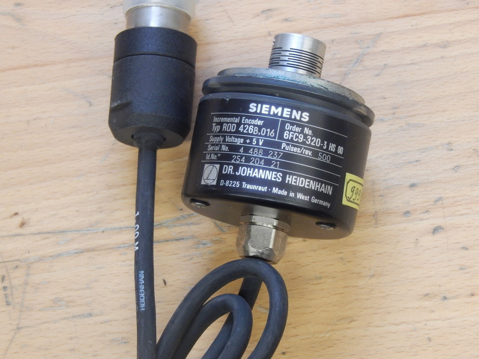 ENCODER ROD 426B.016 //Siemens 6FC9-320-3 HS 00  HEIDENHAIN ID 25420421