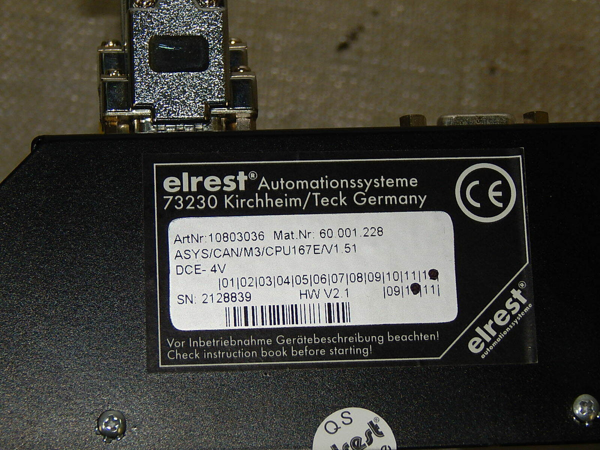 Elrest ASYS/CAN/M3/CPU167E/V1.51 Steuerung 10803036 Used
