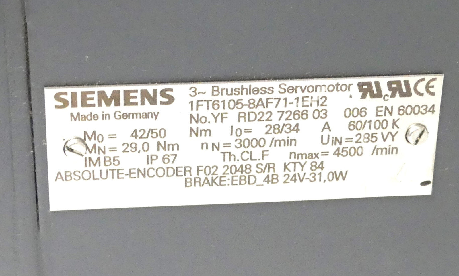 Siemens 1FT6105-8AF71-1EH2