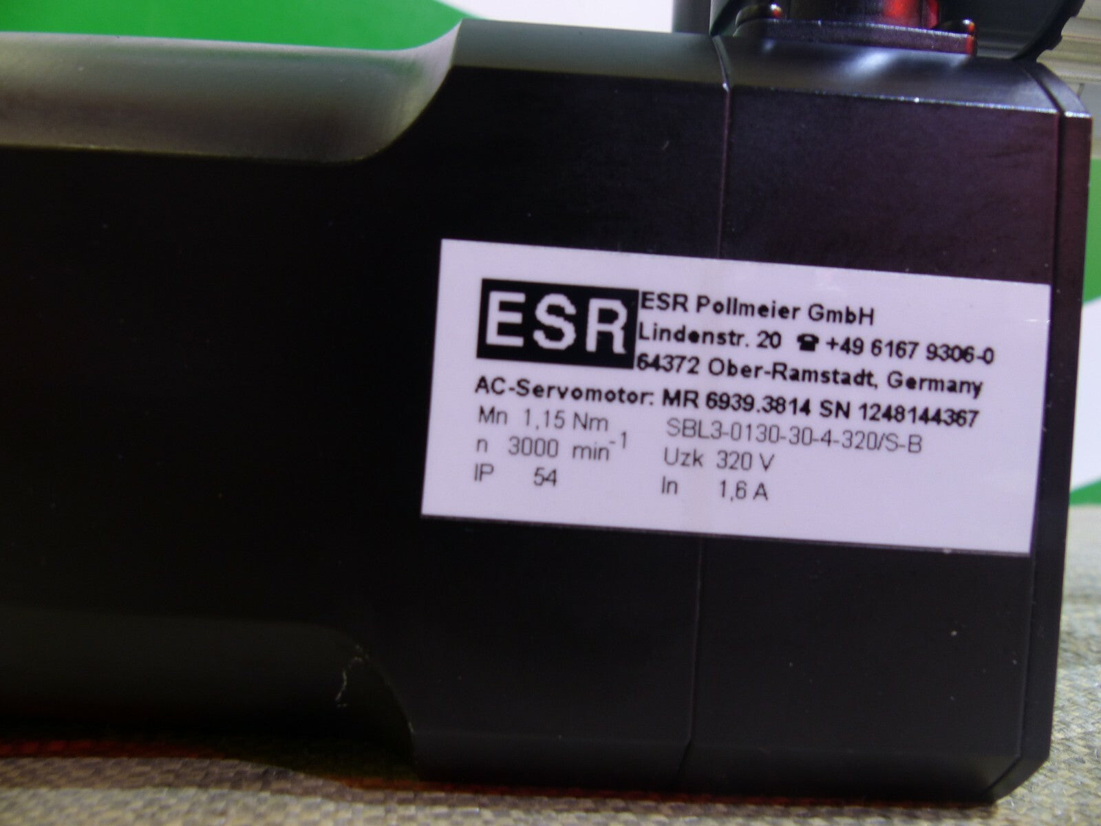 ESR Servomotor MR 6939.3814 SN 1248144367