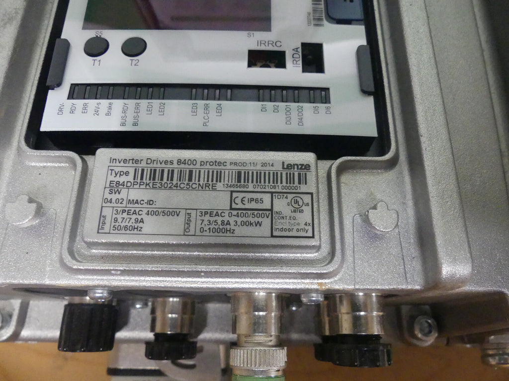 lenze 8400 protec ems e84dppke3024c5cnre used
