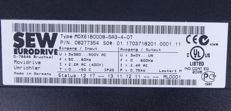 SEW MDX61B0008-5A3-4-0T  08277354