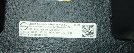 STÖBER  P822SGR0200KX701VF0030MF i=60;00;180/215/38;HC150;0,72/0.39I