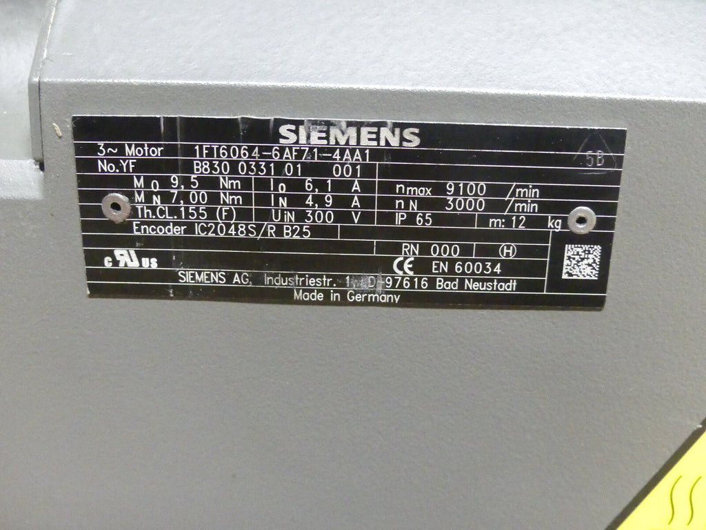 siemens 1ft6064-6af71-4aa1 used