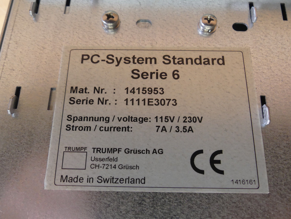 TRUMPF PC-System Standard Serie 6 1415953
