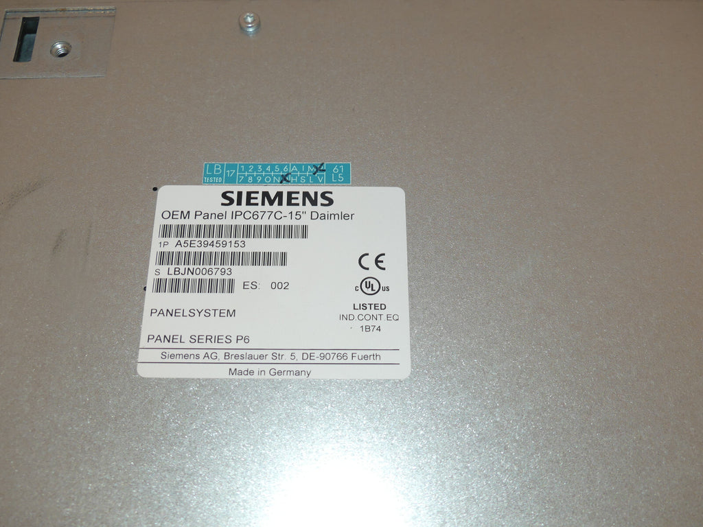 SIEMENS OEP PANEL IPC677C-15 ASE39459153  ES:002 used s.Bilder LEICHT BESCHÄDIGT