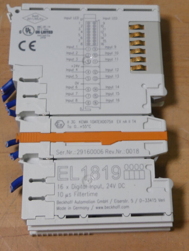 Beckhoff 16-Kanal-Digital-Eingang EL1819 EtherCAT-Klemme