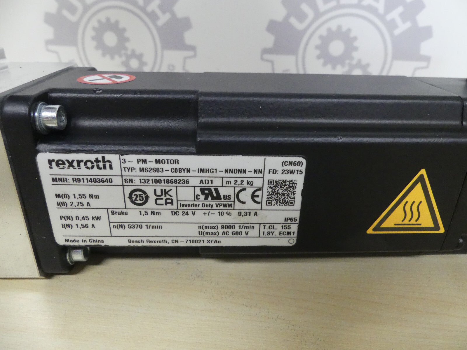 REXROTH MS2S03-COBYN-IMHG1-NNDNN-NN + NEUGART GETRIEBE WPLPE070-005-SSSA3AC-Y9