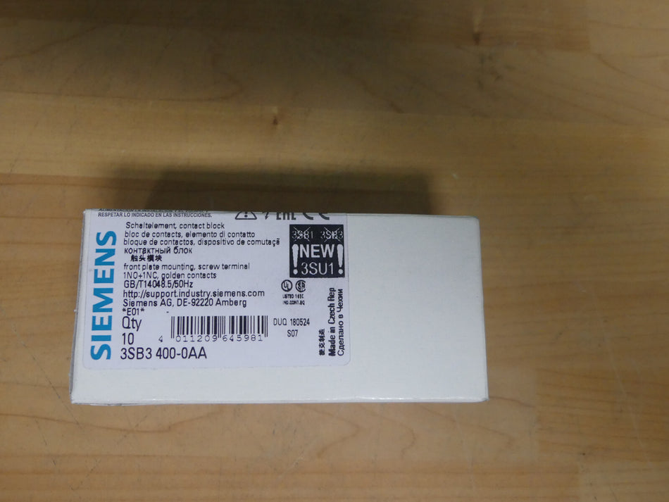 10xSiemens Schaltelement 3SB3400-0AA