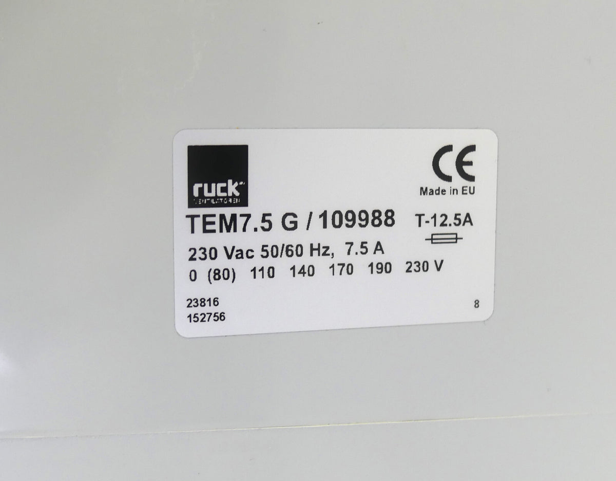Ruck TEM7.5 G / 109988 5-Stufen trafo Transformator