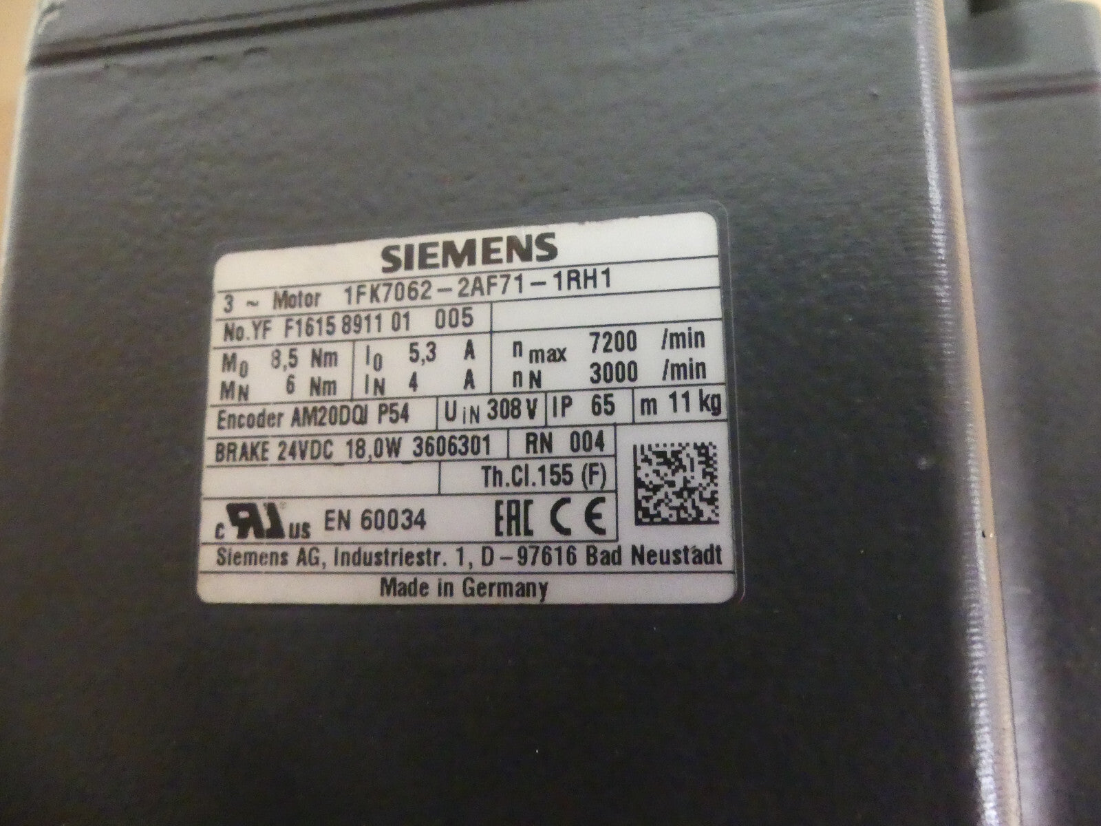 Siemens 1FK7062-2AF71-1RH1