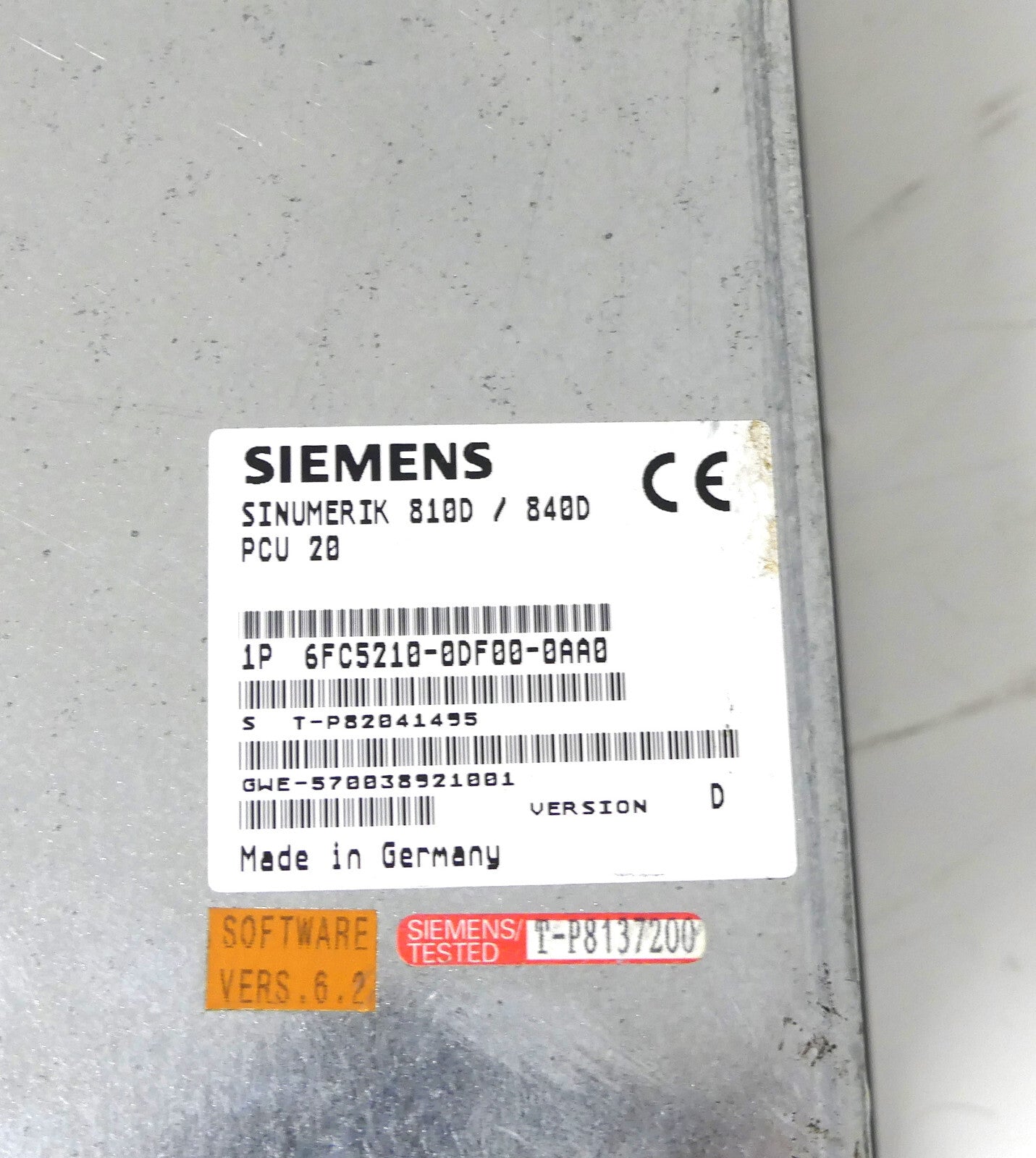Siemens 6FC5203-0AF04-0AA0 + 6FC5210-0DF00-0AA0