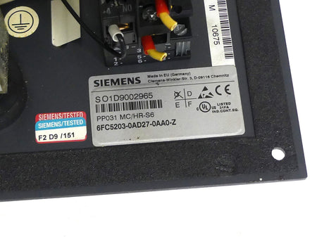 SIEMENS 6FC5203-0AD27-0AA0-Z