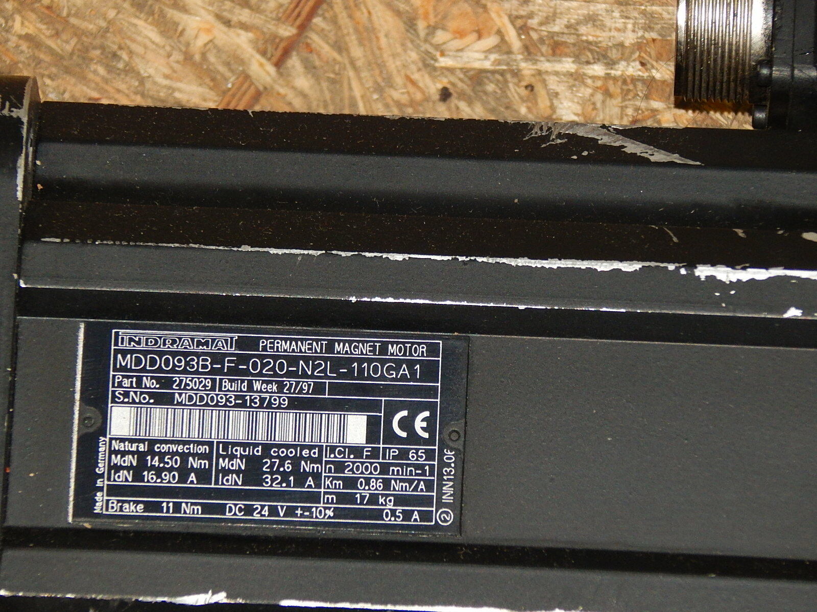  Indramat MDD093B-F-020-N2L-110GA1 Permanent Magnet Motor  used