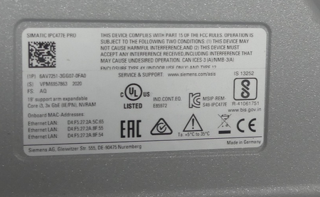 SIEMENS 6AV7251-3GG07-0FA0
