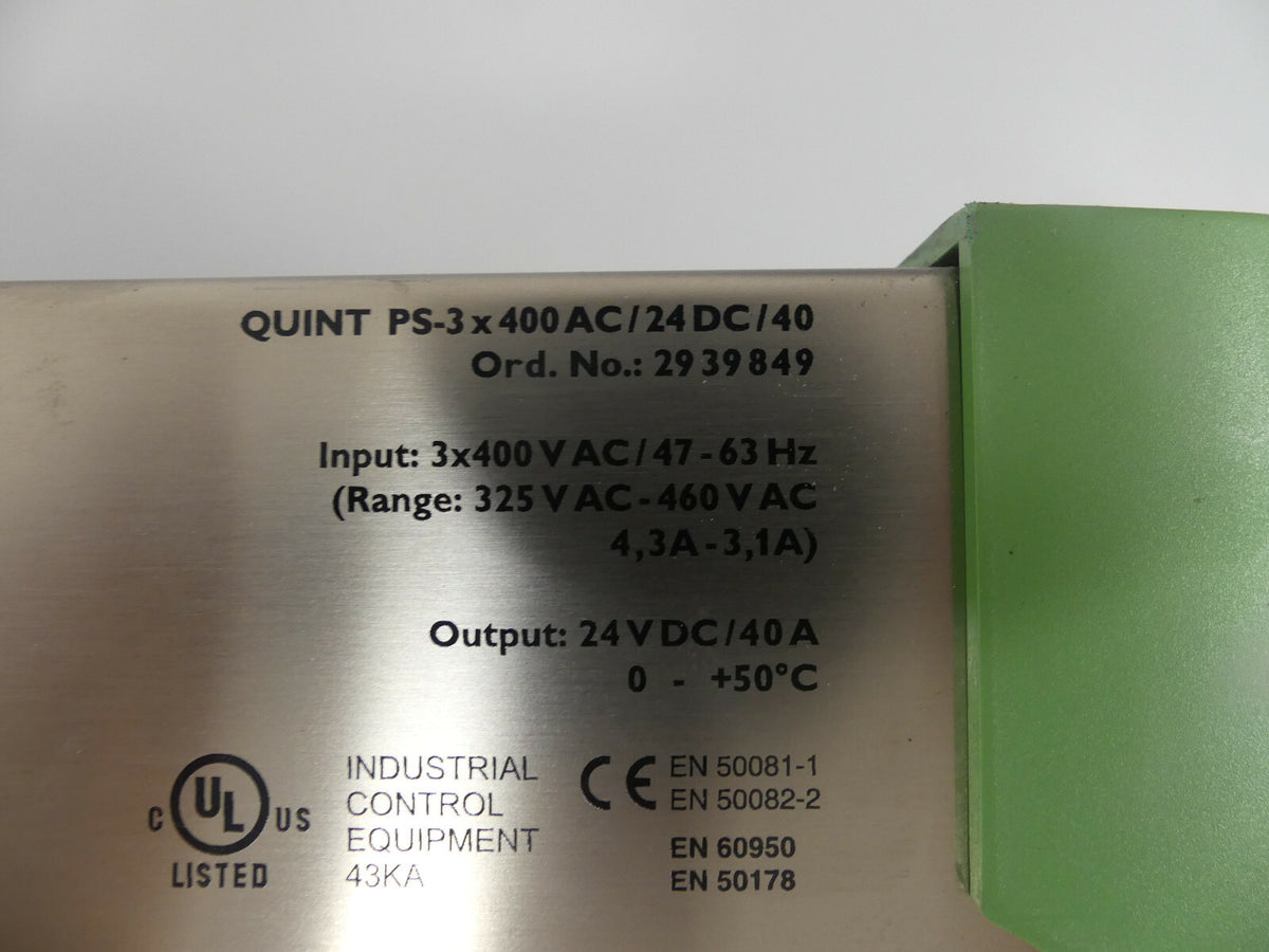 Phoenix Contact QUINT PS-3x400AC/24DC/40