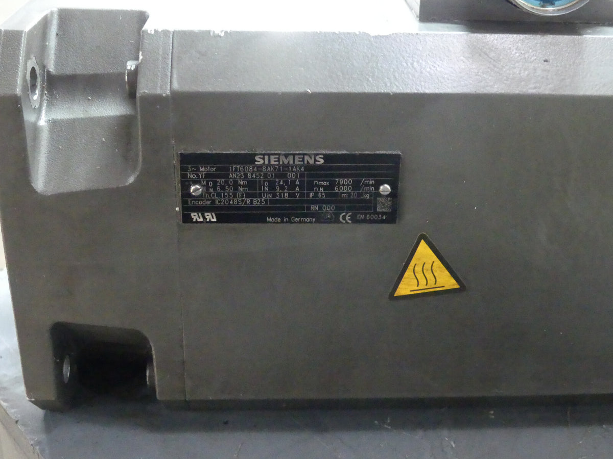 SIEMENS 1FT6084-8AK71-1AK4 SERVOMOTOR