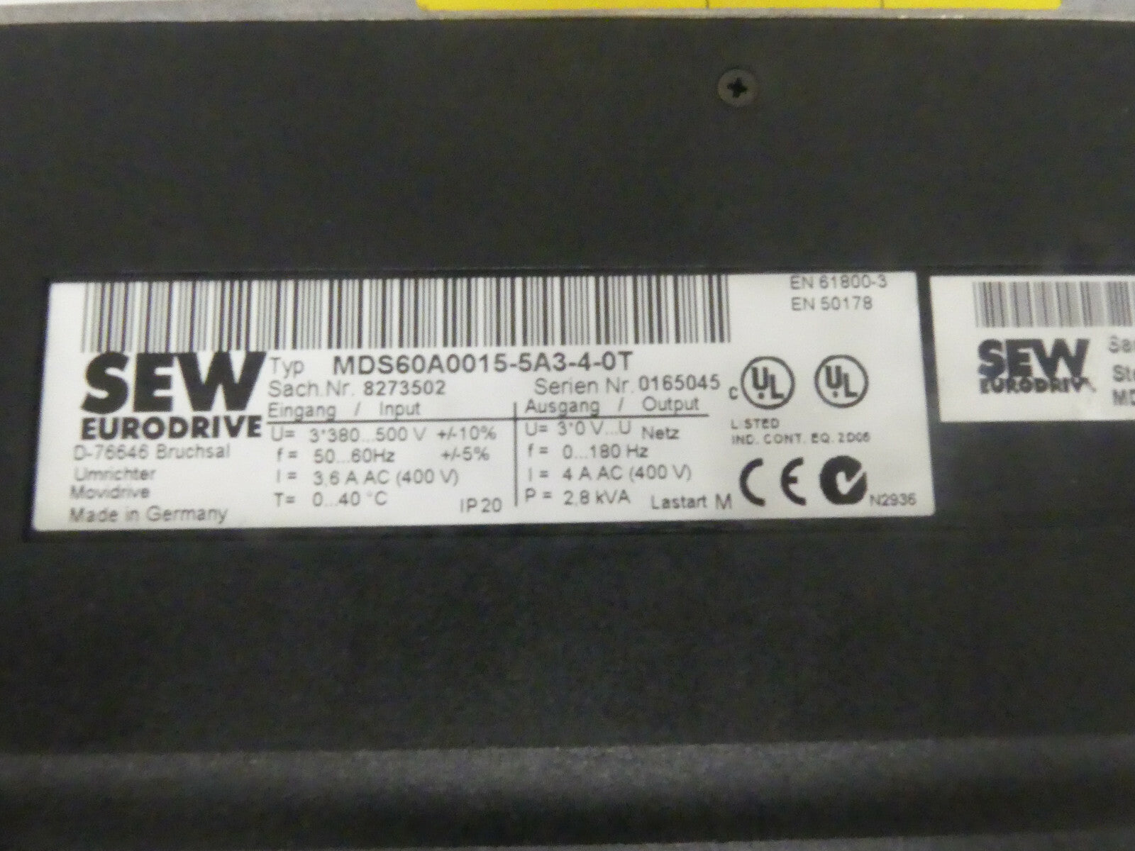 SEW MDS60A0015-5A3-4-0T