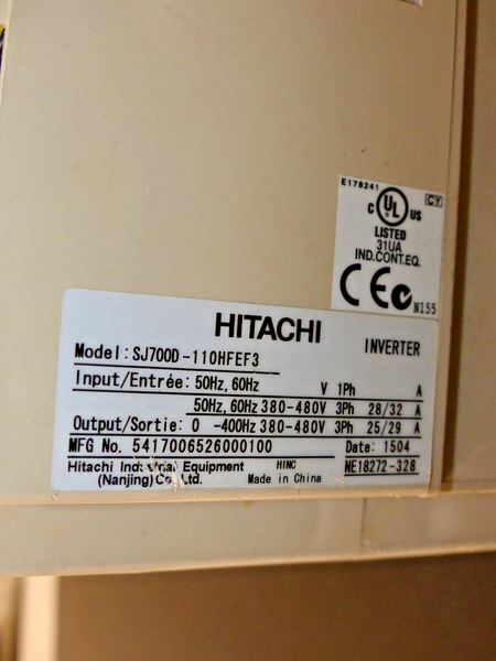 Hitachi SJ700D-110HFEF3 used ohne deckel s.Bilder