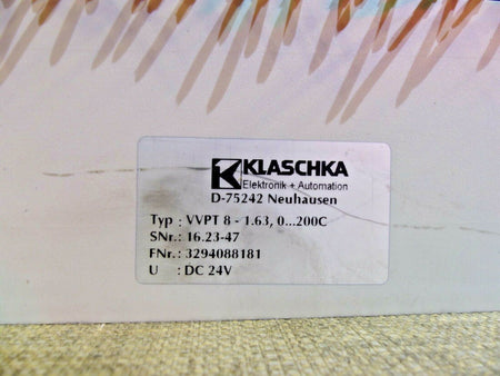 Klaschka VVPT8-1.63, 0...200C