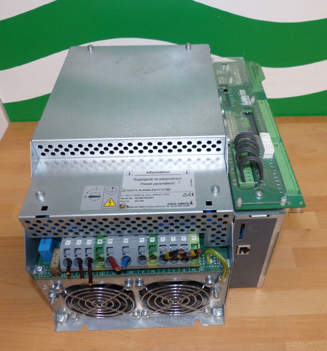 ZIEHL- ABEGG ZETADYN 3CA040-E2I1T1C1B0 Frequenzumrichter used s.Bilder