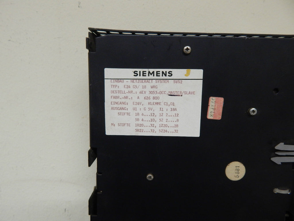 Siemens Netzgerät 6EV 3053-0CC 6EV3053-0CC Master/Slave SVS2 used