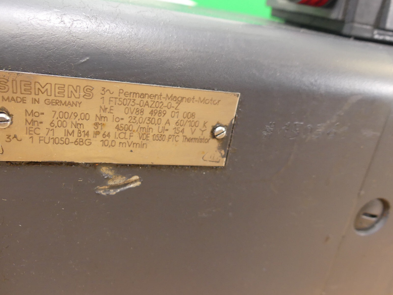 Siemens Permanent Magnet Motor Servomotor   1FT5073-0AZ02-0-Z s.Bilder