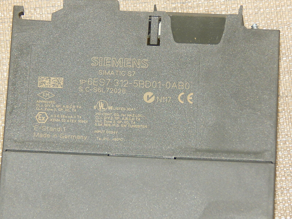  Siemens 6ES7312-5BD01-0AB0 S7 300 CPU312C 6ES7 312-5BD01-0AB0 E-Stand:1 used