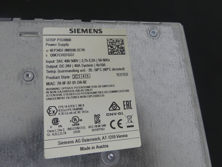 Siemens Sitop PSU8600 6EP3437-8MB00-2CY0